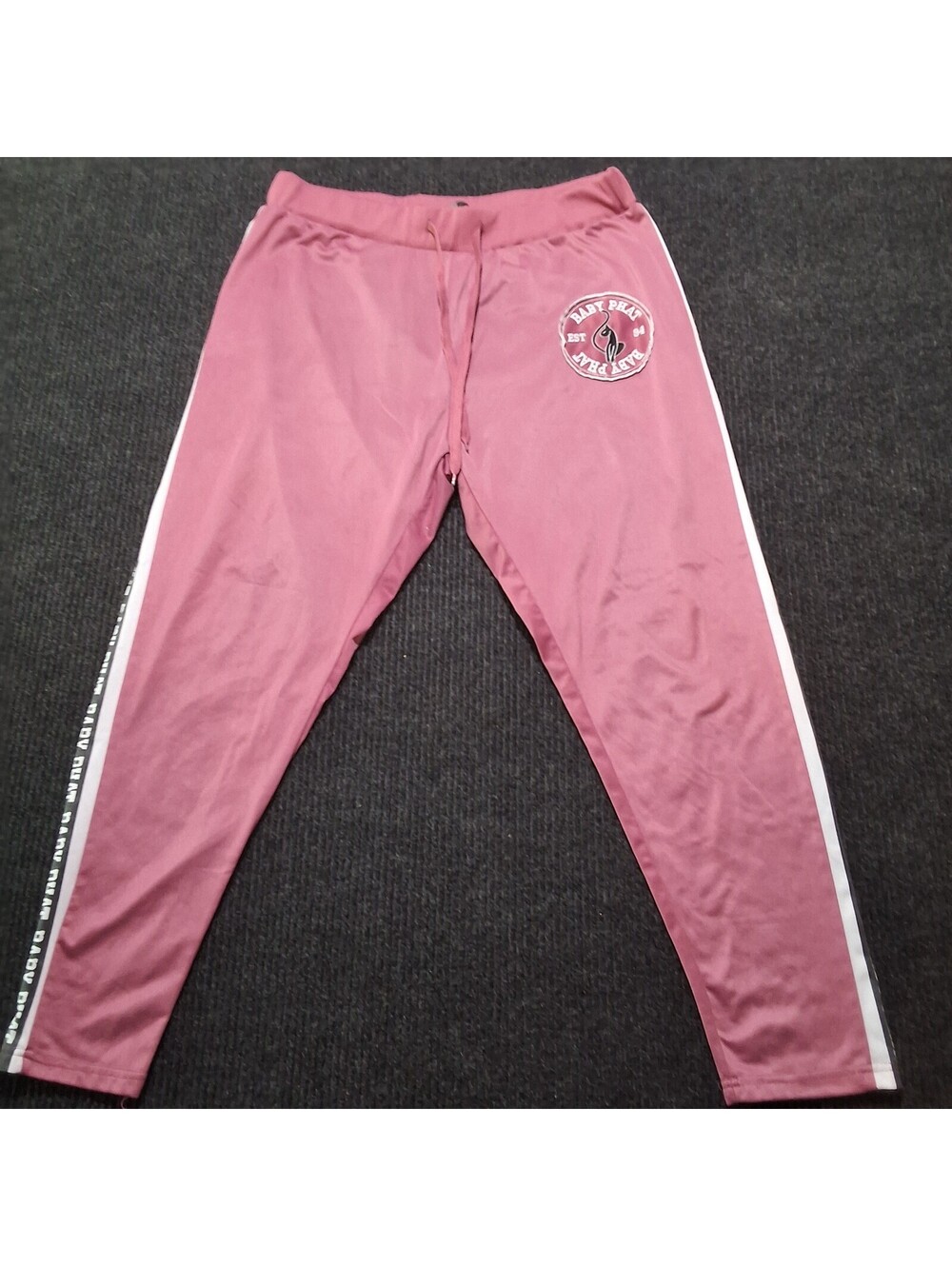 Baby Phat Women's Track Pants in Mauve with Side Stripes Sz 2XL